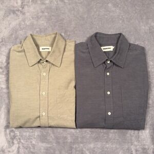 Taylor Stitch Shirt Mens 42 L Short Sleeve Button Up Casual Corduroy Cotton READ